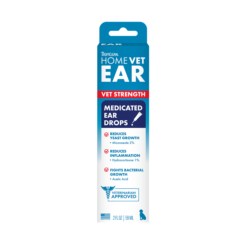 TropiClean HomeVet Medicated Ear Drops, 2-oz image number null