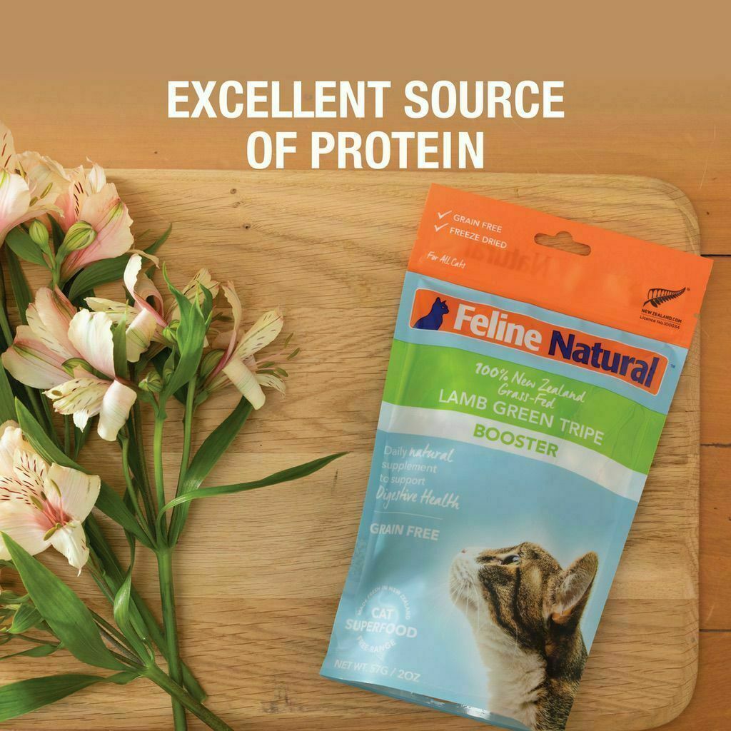 Feline Natural Lamb Green Tripe Booster Freeze Dried Cat Food Supplement image number null