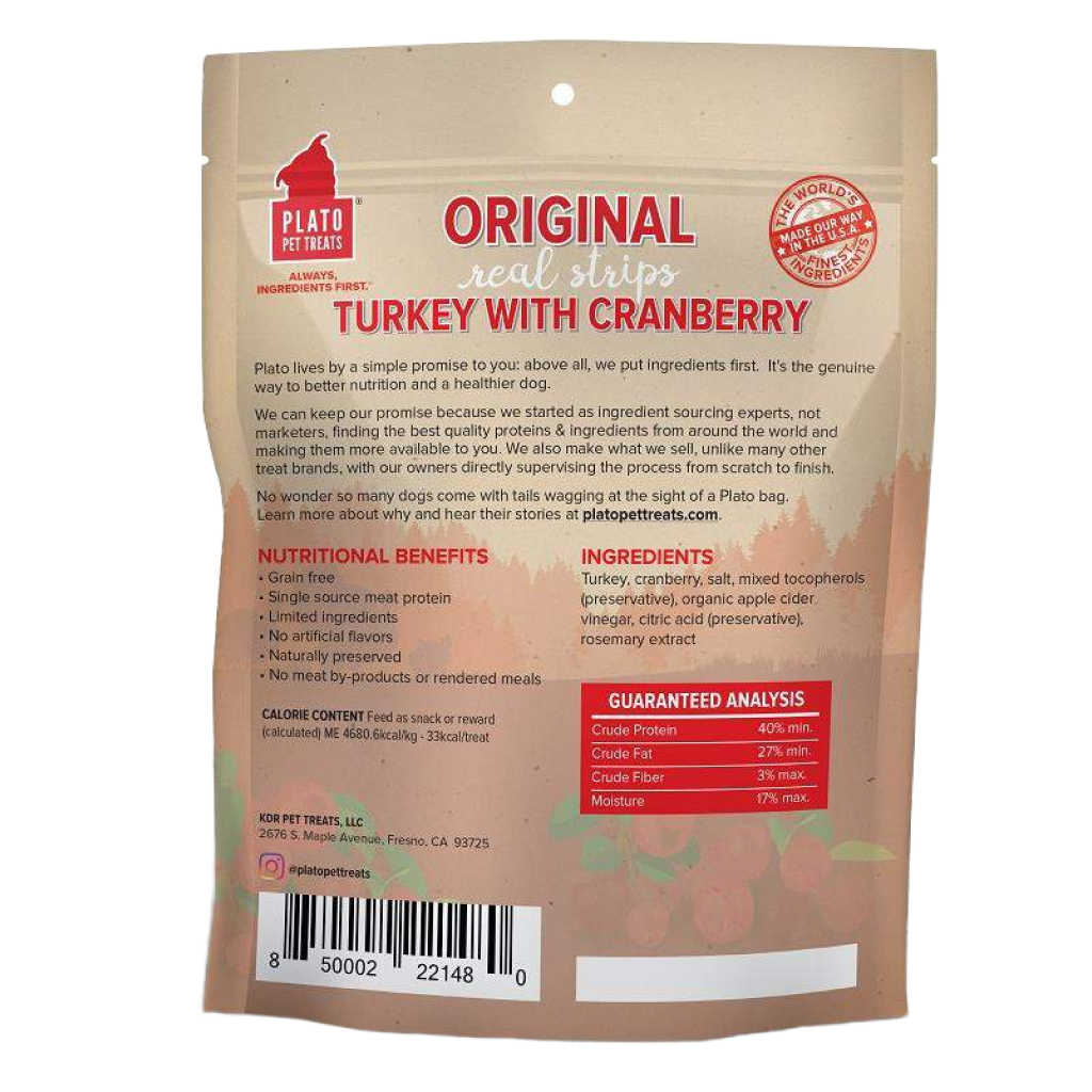 Original Real Strips Turkey & Cranberry 18-oz image number null