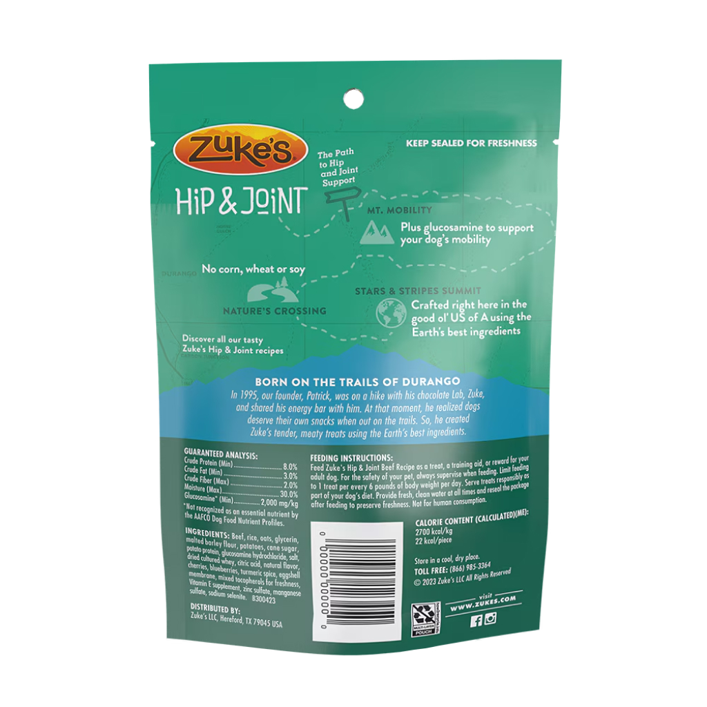 Zuke’s Hip & Joint Beef Recipe Dog Treats image number null