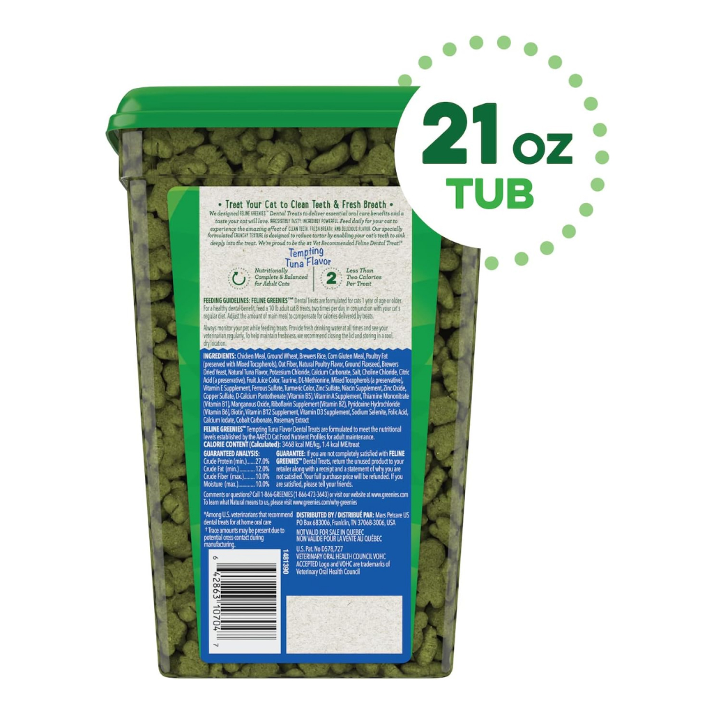 Greenies Feline Smartbites Healthy Indoor Natural Treats for Cats, Tuna Flavor image number null