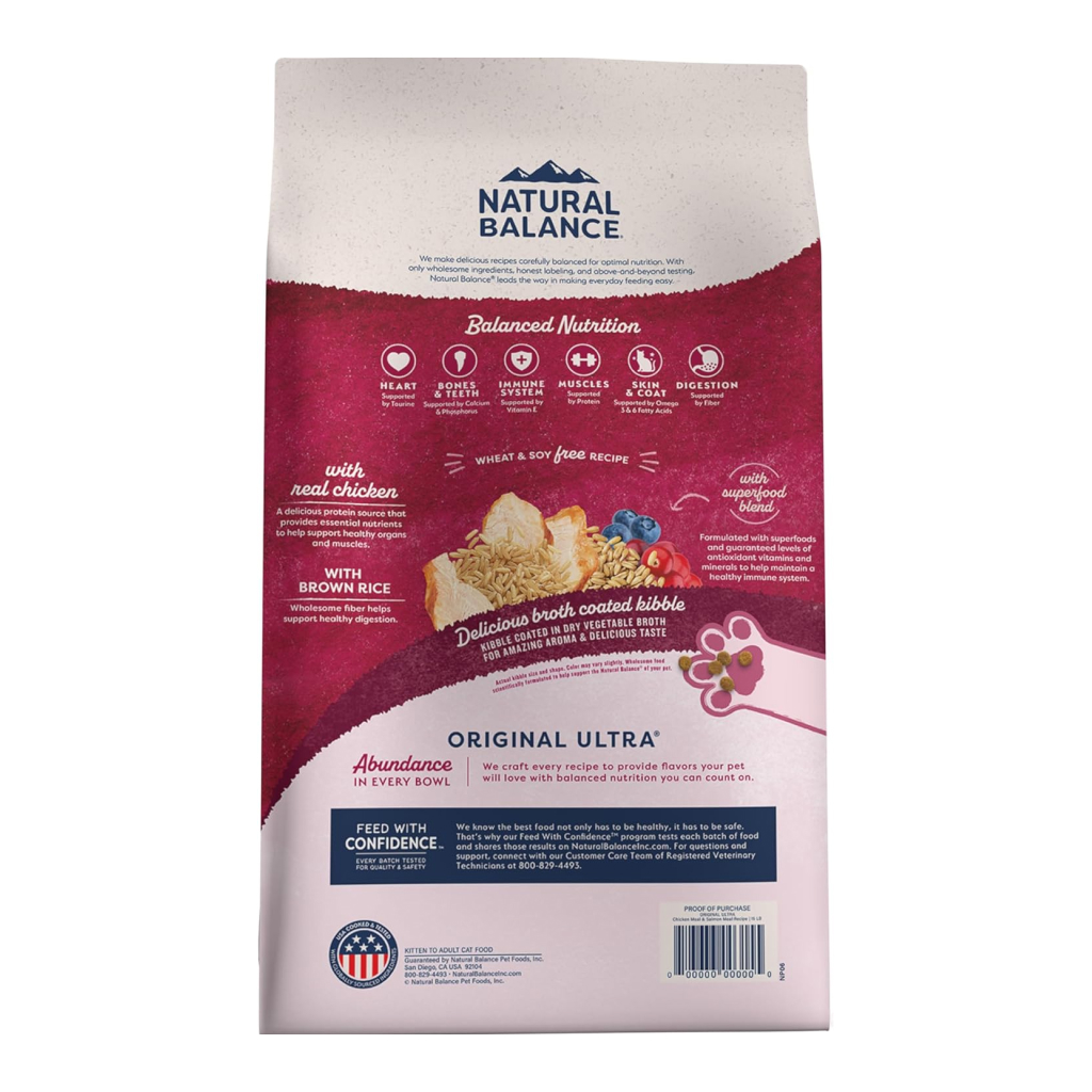 Natural Balance Original Ultra Chicken Meal & Salmon Meal Recipe Cat Dry Food image number null