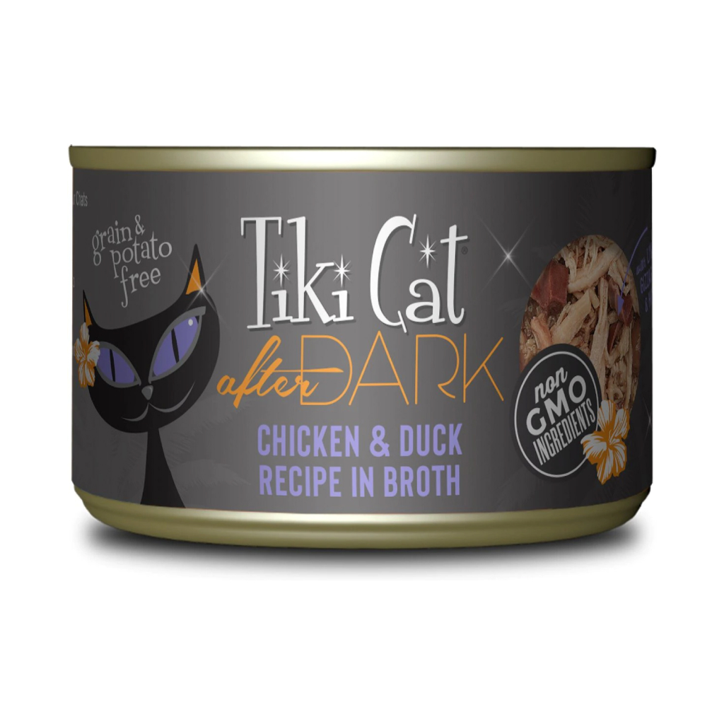 Tiki Cat After Dark Wet Cat Food Chicken & Duck Can, 5.5-oz image number null