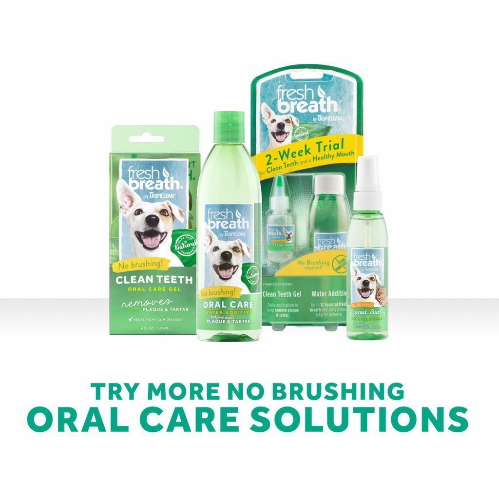 Fresh Breath By Tropiclean No Brushing Clean Teeth Dental & Oral Care Gel For Dogs, 4-oz - Made In USA image number null