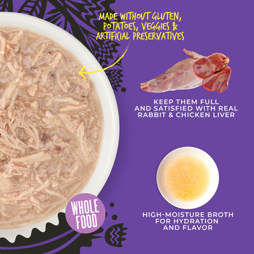 Tiki Cat After Dark Wet Cat Food Venison & Beef Liver Shreds Can, 3-oz image number null