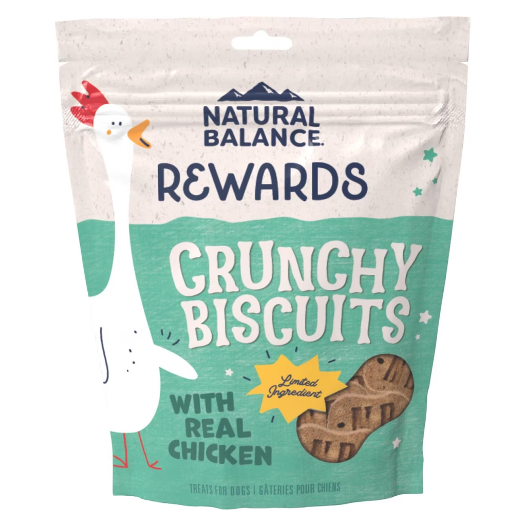 Natural Balance Rewards Crunchy Biscuits With Real Chicken Dog Treats Regular Breed, 14-oz image number null