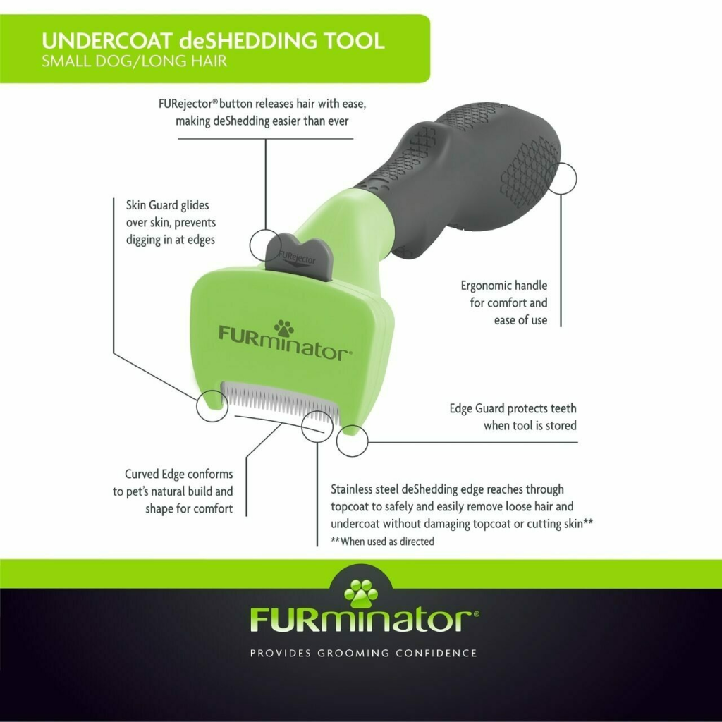 Buy Furminator Long Hair Deshedding Tool For Dogs Small for USD