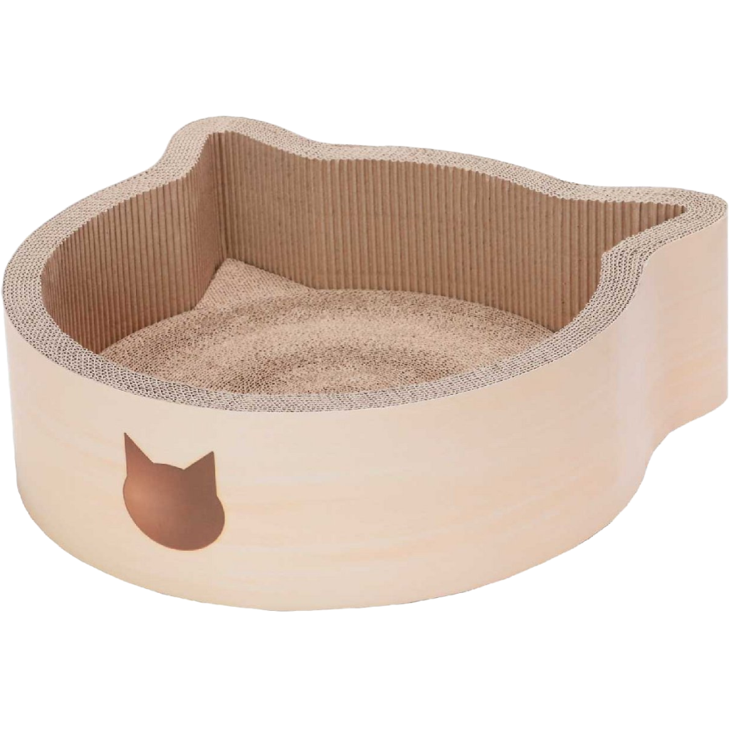 Cat-Headed Scratcher Bed Birch Large image number null