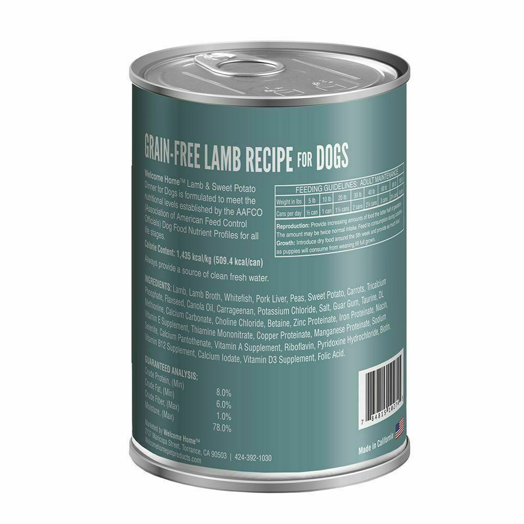 Welcome Home Grain-Free Lamb Wet Dog Can, 12.5-oz image number null