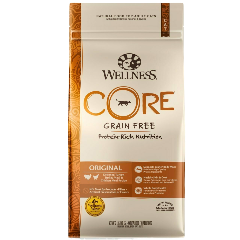 Wellness Core Natural Grain Free Dry Cat Food, Original Deboned Turkey & Chicken Recipe image number null
