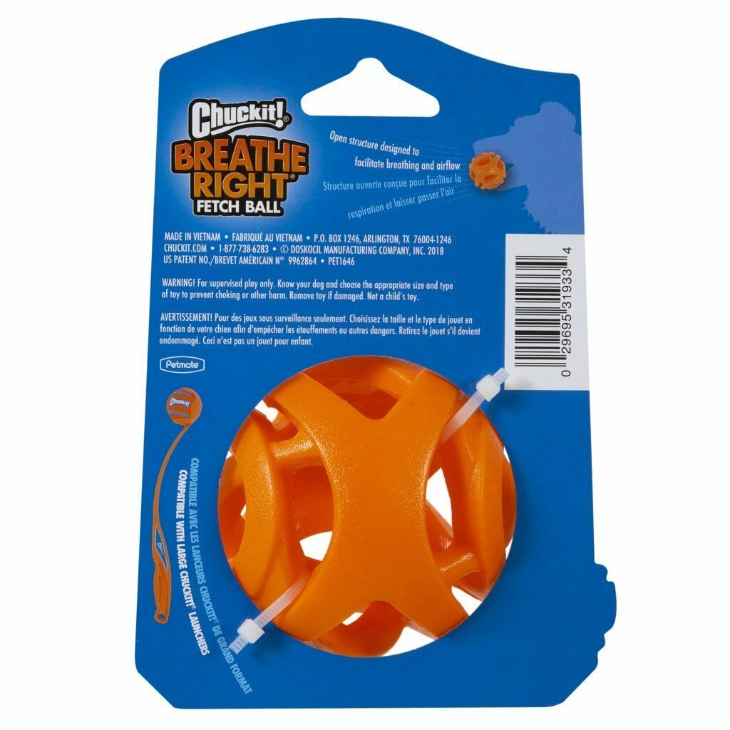 Chuckit! Large Breathe Right Fetch Ball Dog Toy, 1-count image number null