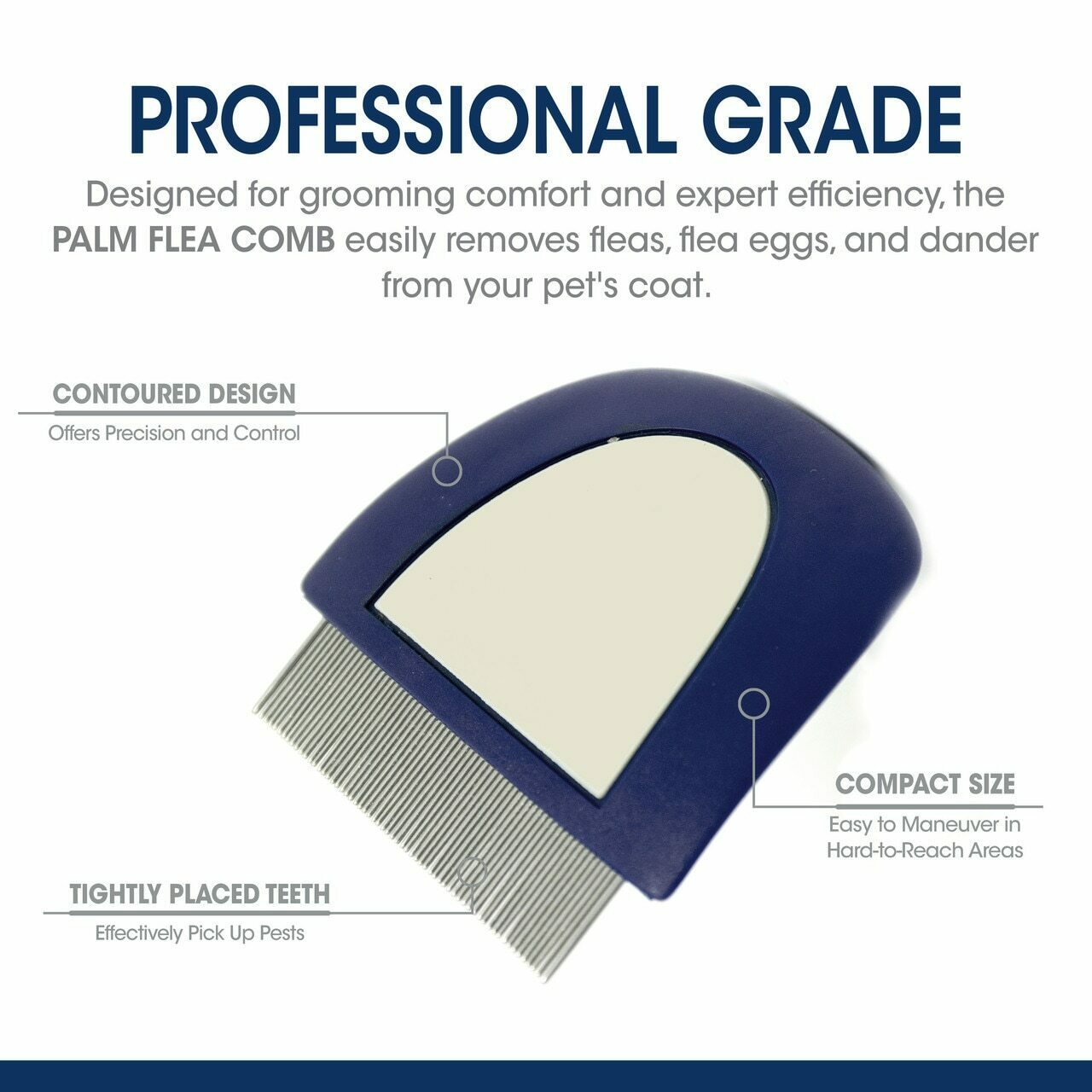 Magic Coat® Professional Series Palm Flea Comb For Dogs image number null