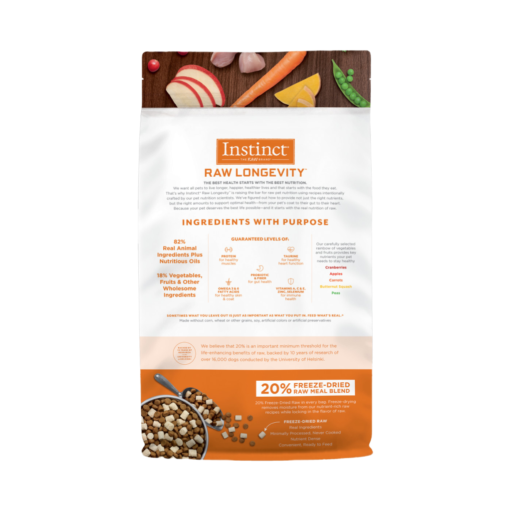 Instinct Raw Longevity Freeze-Dried Raw Meal Blend Grain-Free Recipe With Cage-Free Chicken For Cat image number null