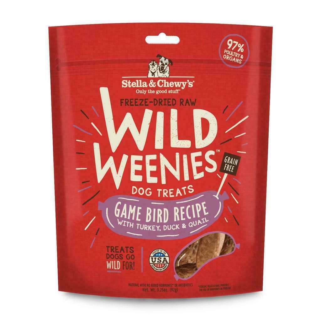 Stella & Chewy's Freeze-Dried Raw Game Bird Wild Weenies Dog Treats, 3.25-oz image number null