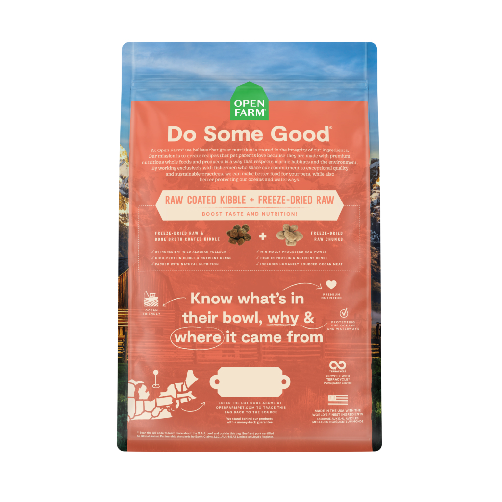 Open Farm RawMix Tide & Terrain Recipe with Ancient Grains Dry Dog Food, 20-lb image number null