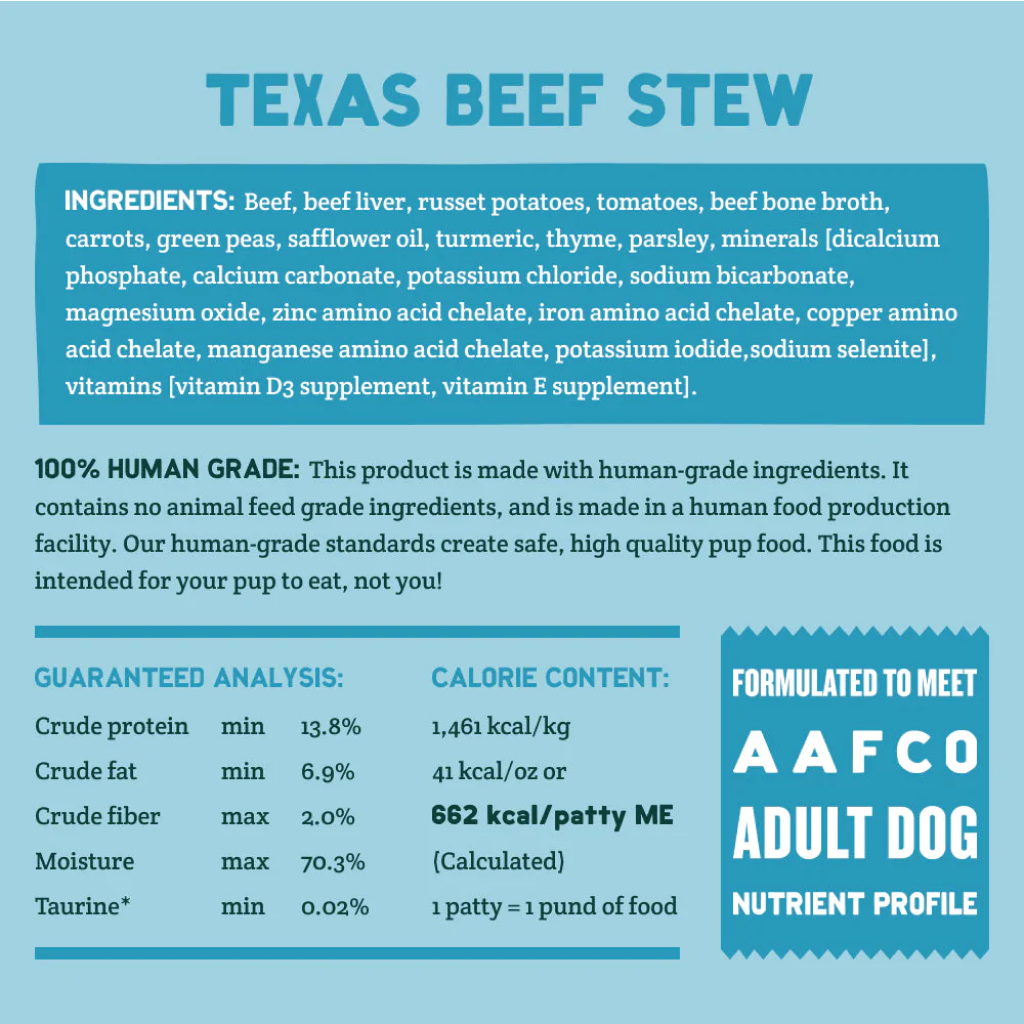 FROZEN A Pup Above Texas Beef Stew (Gently Cooked), 3-lb image number null