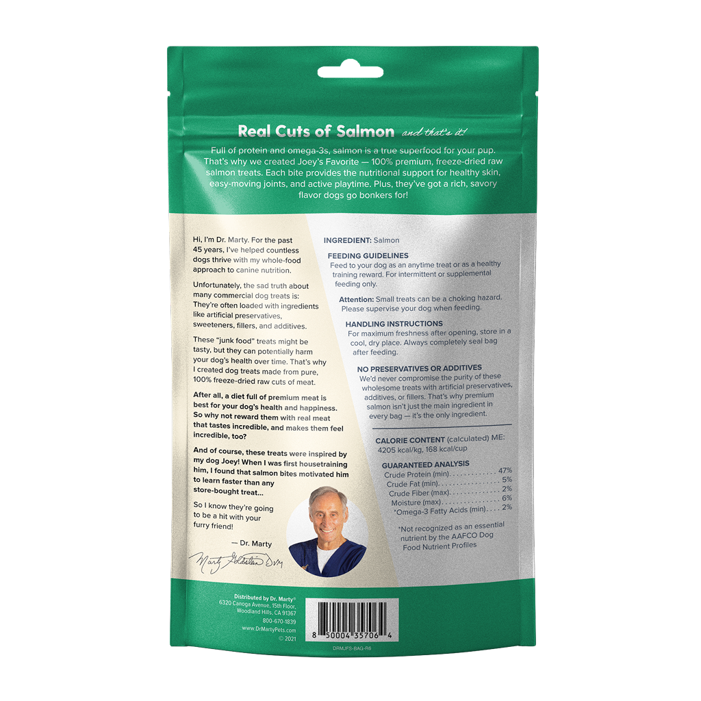 Dr. Marty Joey's Favorite Salmon Dog Treat, 4-oz image number null