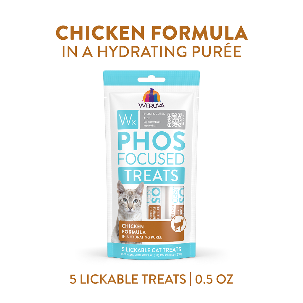 Weruva Wx Phos Focused Chicken Formula Lickable Cat Treats, Pack of 5, 0.5-oz image number null