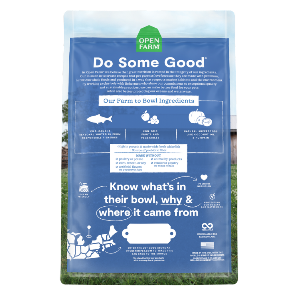 Open Farm Catch of the Season Whitefish Grain Free Dry Food for Cats, 4-lb image number null