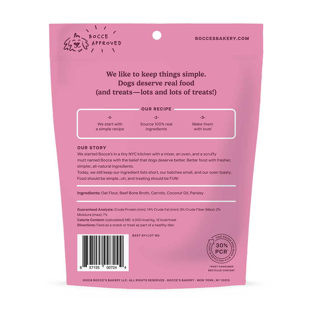 Bocce's Bakery Bone Broth Biscuit Dog Treats, 5-oz image number null