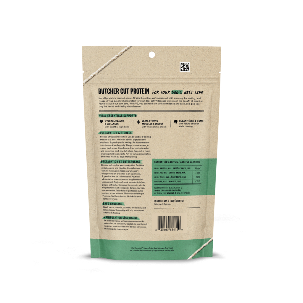 Vital Essentials Freeze-Dried Minnows Dog Treat, 2.5-oz image number null