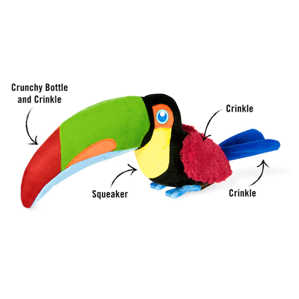 P.L.A.Y. Pet Toucan Bird Plush Toy, 1-count image number null
