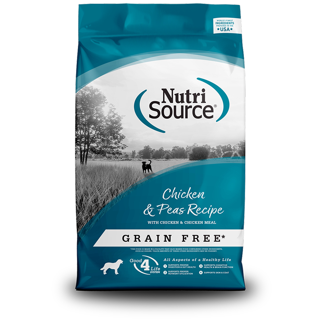 NutriSource Grain Free Chicken & Pea Recipe Dry Dog Food, 4-lbs image number null
