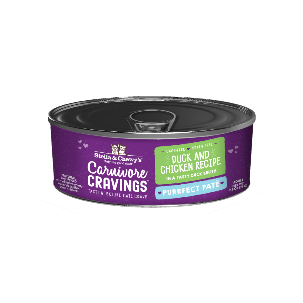 Stella & Chewy's Carnivore Cravings Purrfect Pate Duck & Chicken Pate Recipe in Broth Cat Can, 2.8-oz image number null