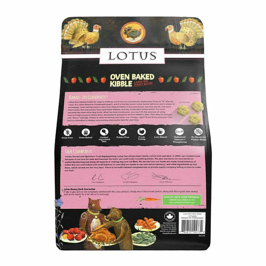 Lotus Grain-Free Turkey Dry Dog Food, 20-lb image number null