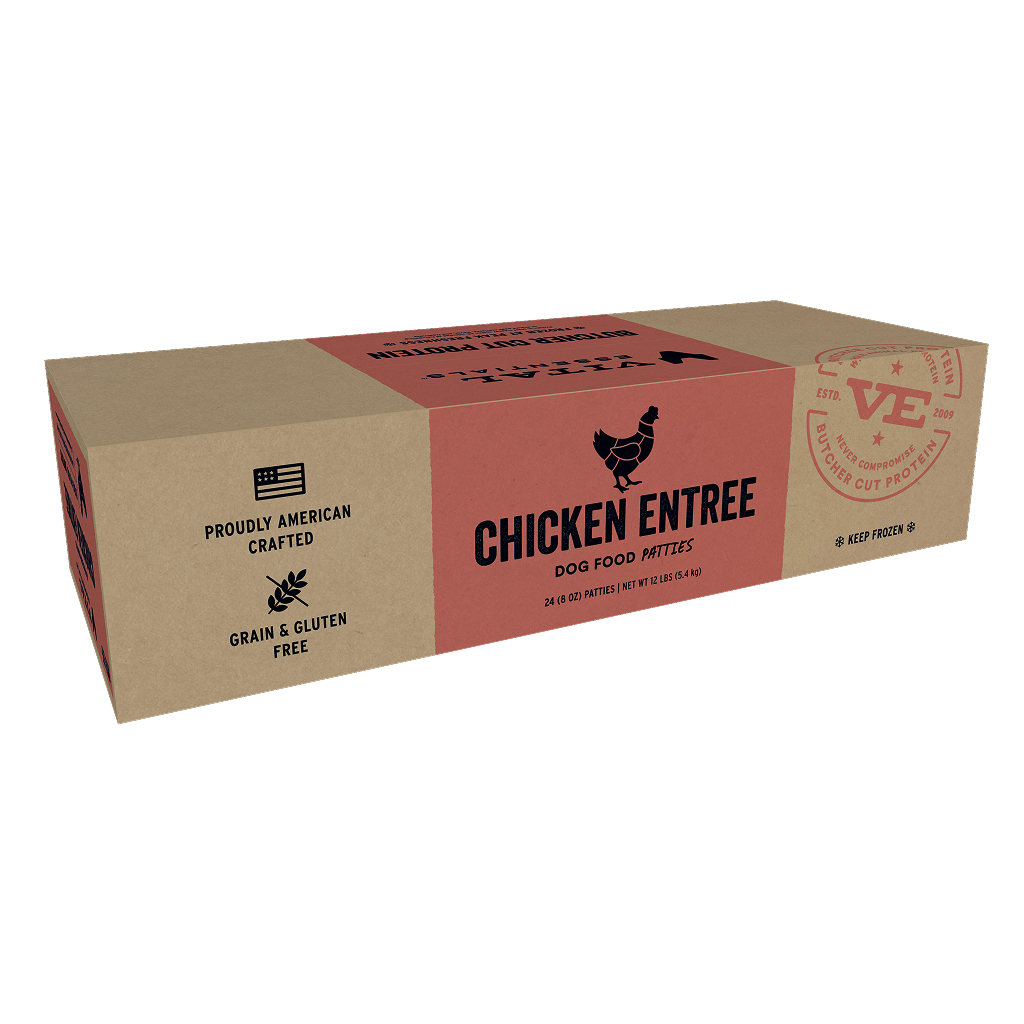Vital Essentials Frozen Raw Chicken Entree Dog Food Patties, 12-lbs image number null