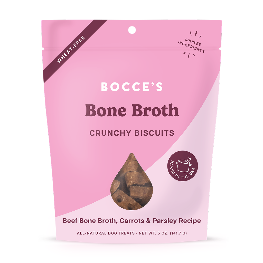 Bocce's Bakery Bone Broth Biscuit Dog Treats, 5-oz image number null