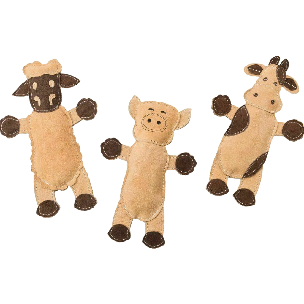 Durafused Leather Barnyard Dog Toy image number null