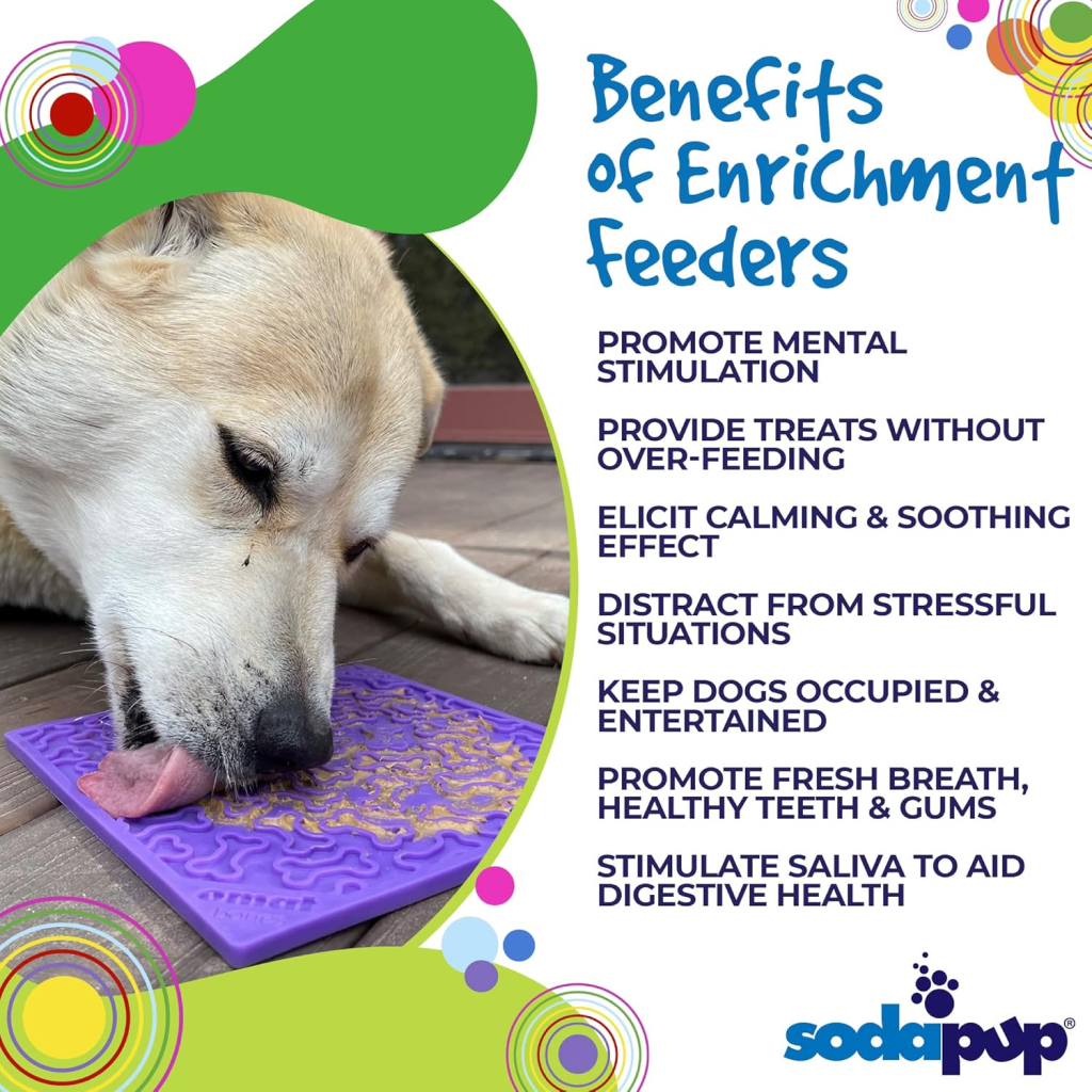 Sodapup Large Bones Design Enrichment Lick Mat, Purple image number null