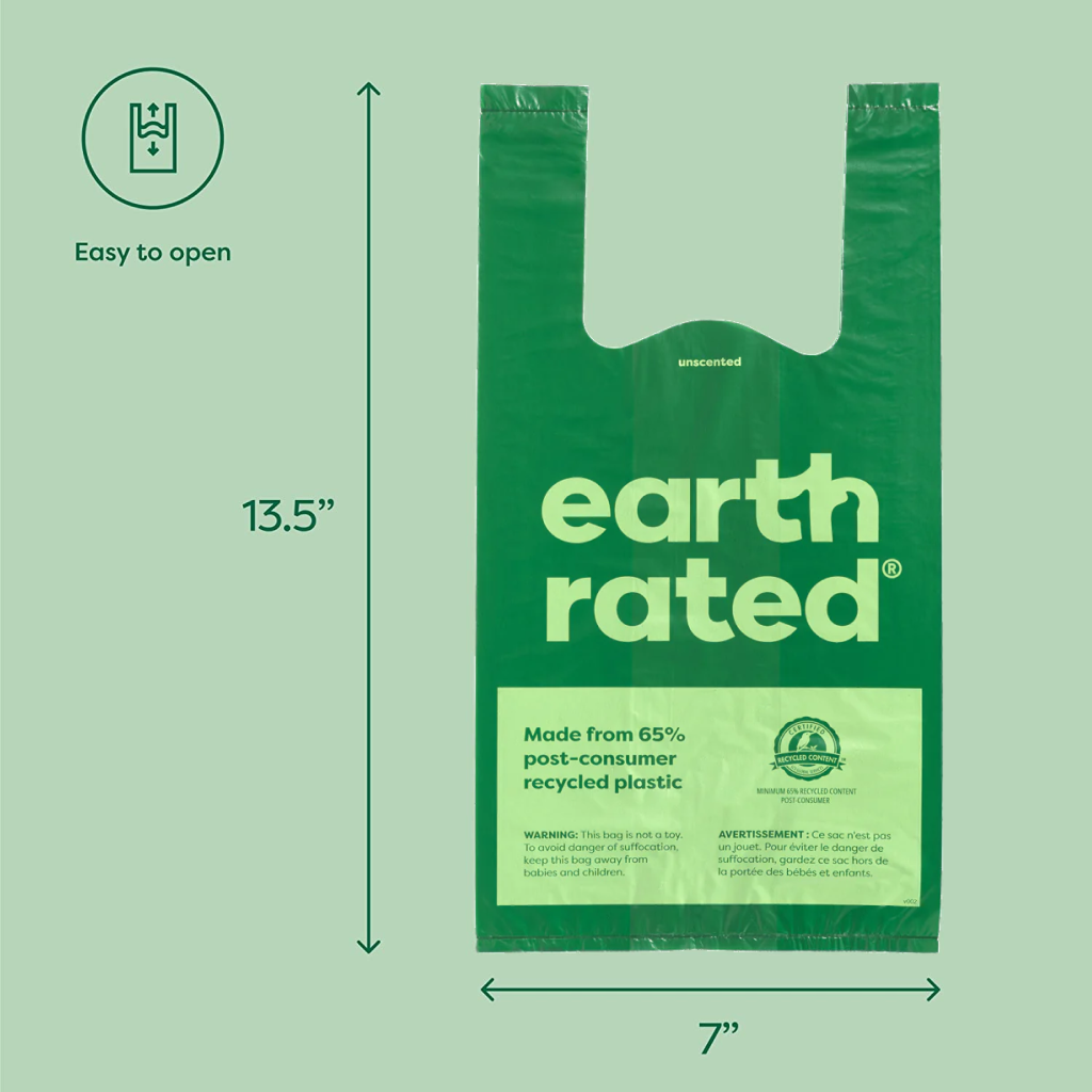 Earth Rated Dog Waste Bags, 120 Extra Thick And Strong Dog Bags For Poop With Easy-Tie Handles, Guaranteed Leak-Proof, Unscented, Dispense From The Box, Not On Rolls image number null