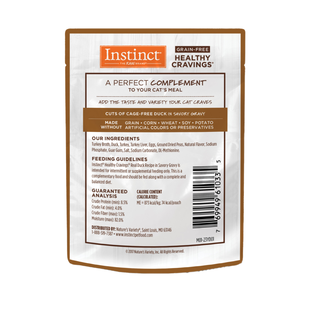 Instinct Healthy Cravings Grain-Free Real Duck Recipe In Savory Gravy Wet Cat Food Topper image number null