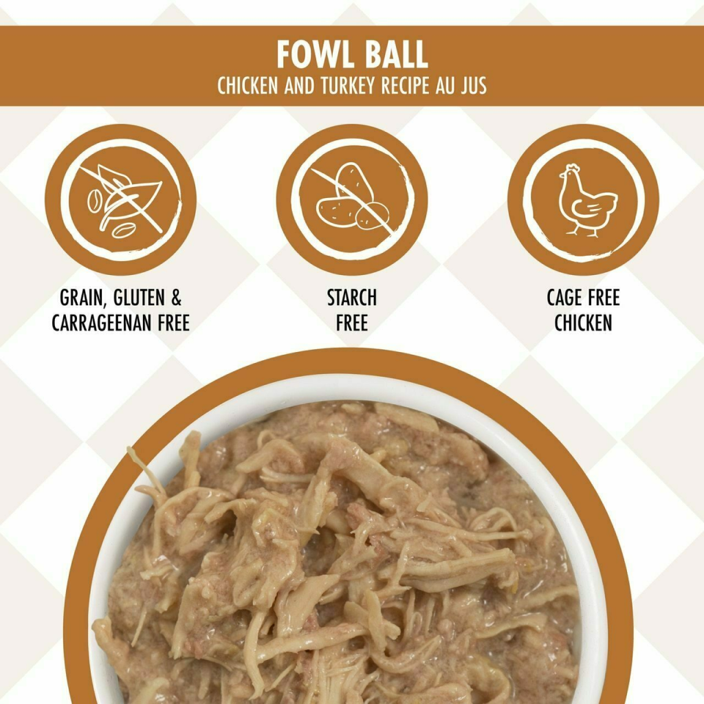 Weruva Cats In The Kitchen, Fowl Ball With Chicken & Turkey Au Jus Cat Food image number null