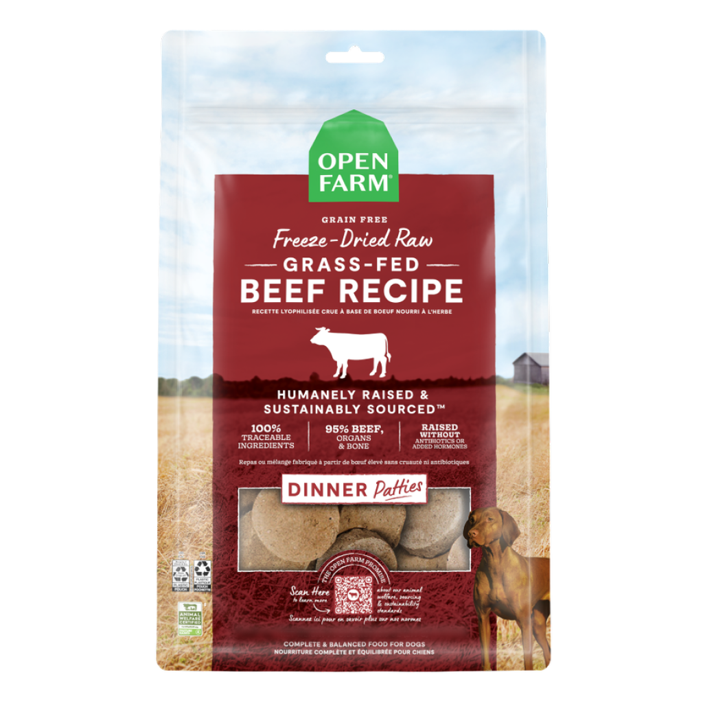 Open Farm Freeze-Dried Raw Grass-fed Beef Recipe, 17.5-oz image number null