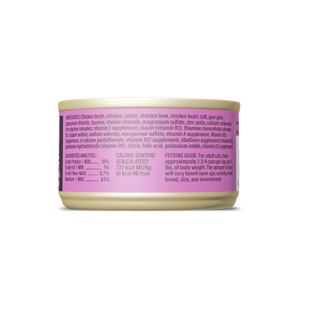 Tiki Cat After Dark Wet Cat Food Rabbit & Chicken Liver Shreds Can, 3-oz image number null