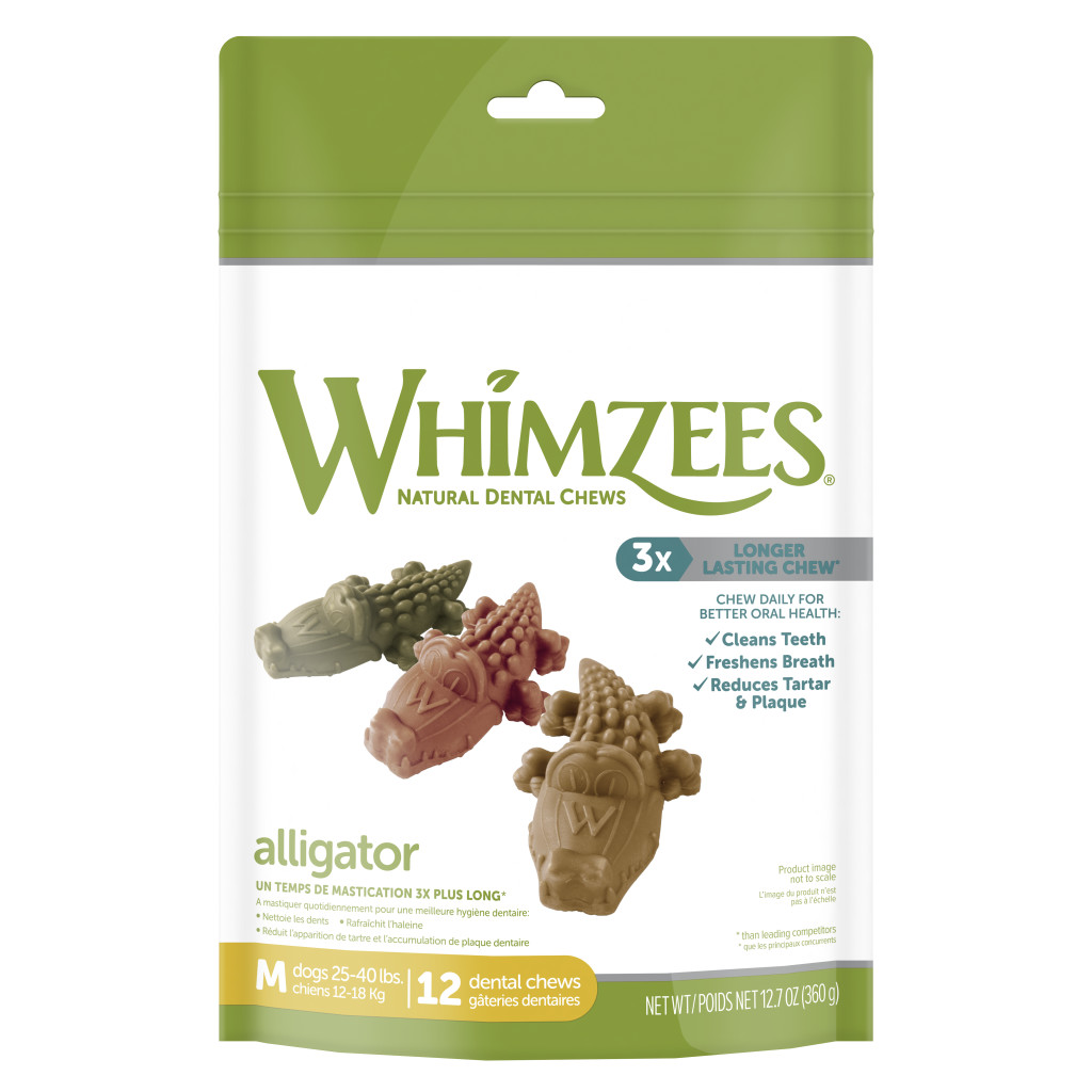 Whimzees Dog Alligator Natural Dental Chew, Medium image number null