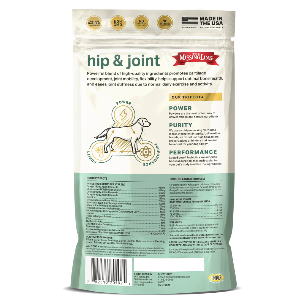 The Missing Link Original Hips & Joints Powdered Supplement For Dogs 1-lb image number null