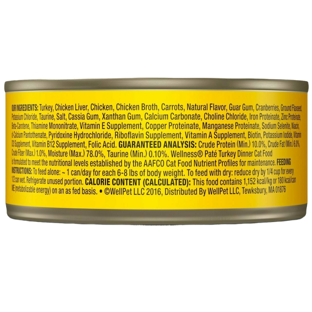 Wellness Complete Health Natural Grain Free Wet Canned Cat Food, Turkey image number null