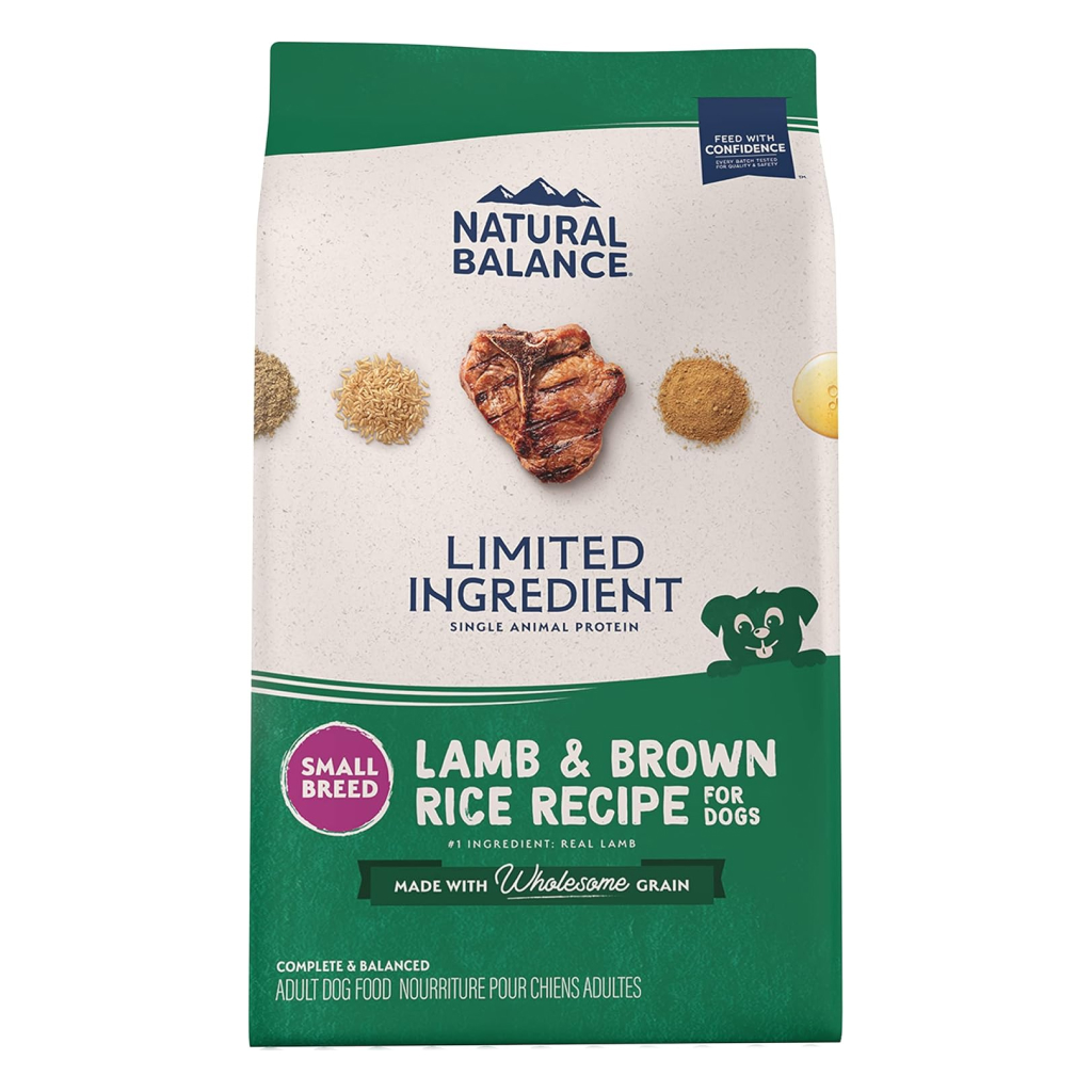 Natural Balance Limited Ingredient Lamb & Brown Rice Small Breed Recipe Dog Dry Food Bag, 12-lb image number null