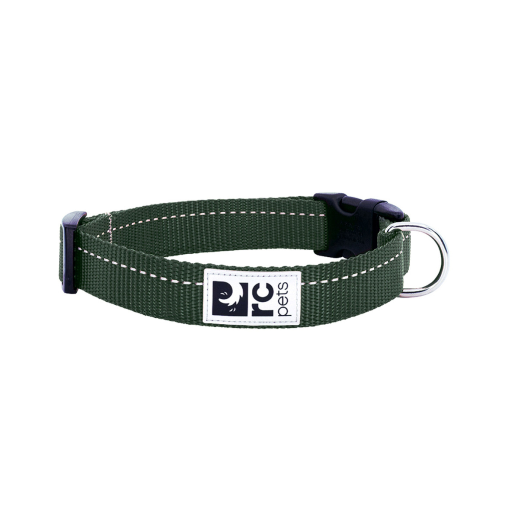 RC Pets 1" Primary Dog Clip Collar Dark Olive, Medium image number null