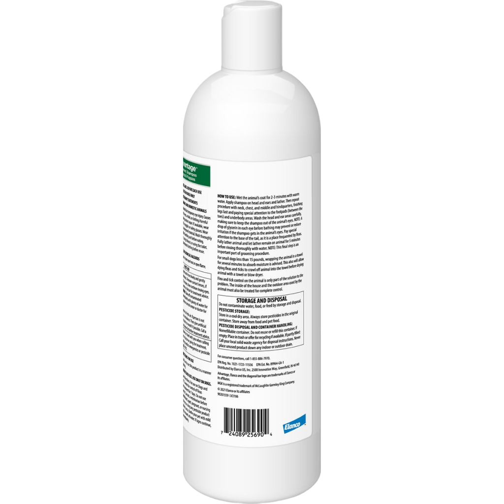 Advantage Flea & Tick Treatment Shampoo For Dogs & Puppies image number null