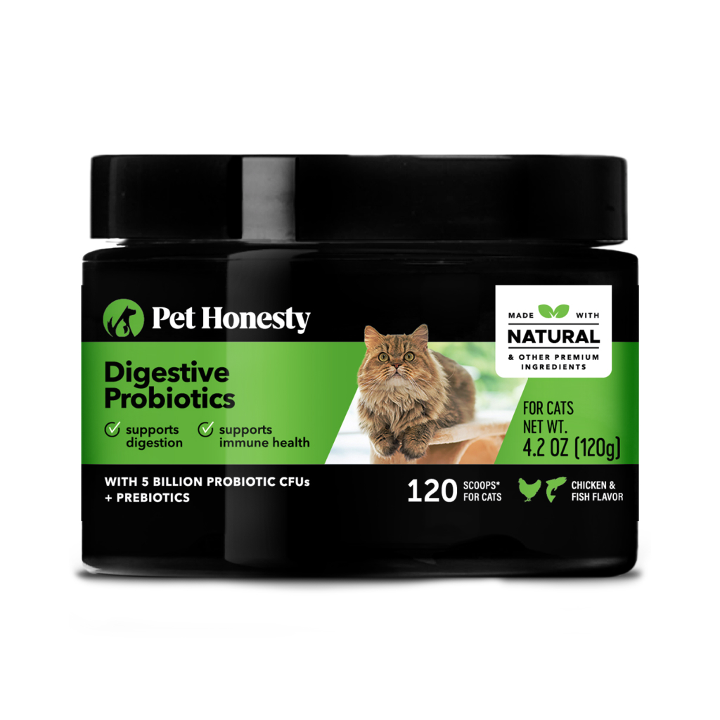 Pet Honesty Digestive Probiotics Powder for Cats, Chicken & Fish, 4.2-oz image number null