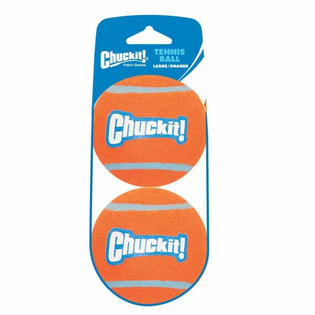 Chuckit! Large Tennis Balls in Shrink Sleeve Dog Toy, 2-pk image number null