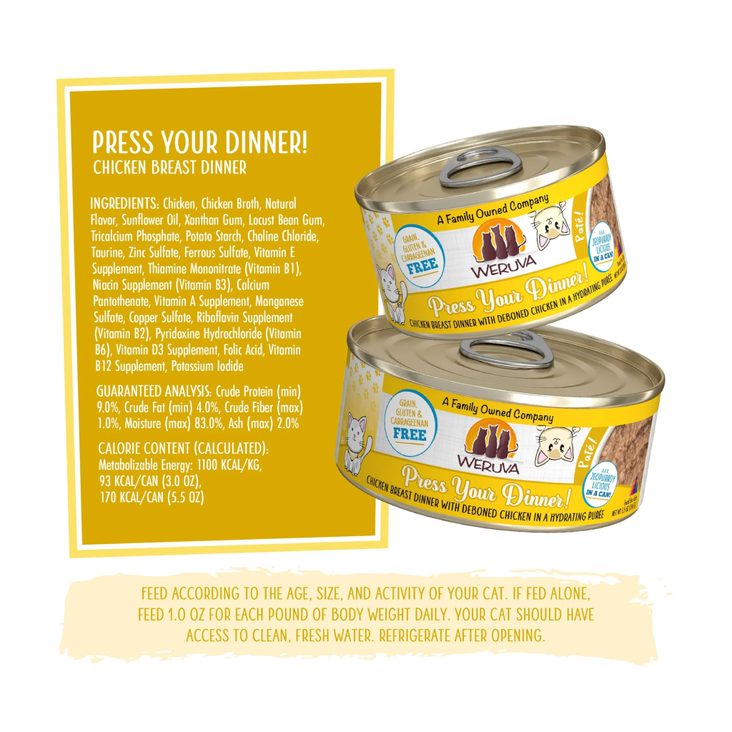 Weruva Classic Cat Paté Can - Press Your Dinner!, 5.5-oz image number null