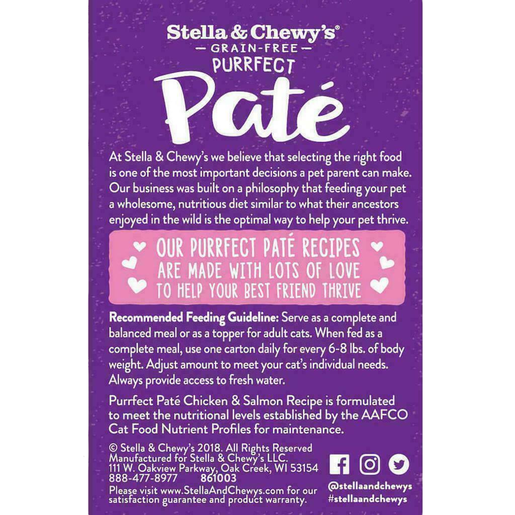 Stella & Chewy's Cat Purrfect Pate, Chicken & Salmon Medley, 5.5-oz image number null