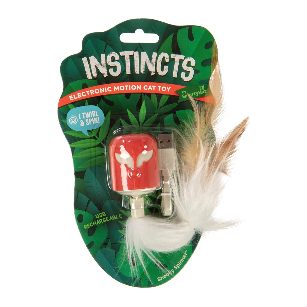 Instincts by SmartyKat Sneaky Spinner Electronic Motion Cat Toy, 1-count image number null