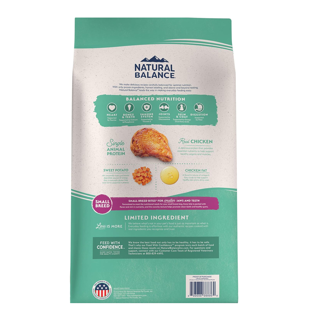 Natural Balance Limited Ingredient Chicken And Sweet Potato Small Breed Dry Dog Food, 12-lb image number null